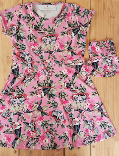 VESTIDO INFANTIL MENINA ROSA+ VESTIDINHO BONECA TIME KIDS - loja online