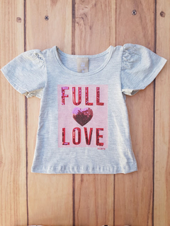 CONJUNTO INFANTIL MENINA COLORITTA BLUSA E SHORT FULL LOVE - comprar online