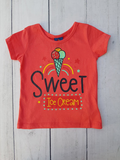 CONJUNTO INFANTIL MENINA BLUSA E BERMUDA SWEET ICE CREAM PIPA - comprar online