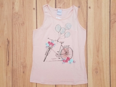 CONJUNTO INFANTIL MENINA REGATA BICICLETA ROSA + SHORT - comprar online