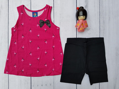 CONJUNTO INFANTIL MENINA BLUSA E SHORT FLAMINGO PIPA - comprar online