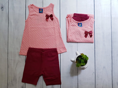 CONJUNTO INFANTIL MENINA BLUSA BOLINHA E SHORT PIPA - Loja online - moda feminina e infantil - LOJA FLORBELLE