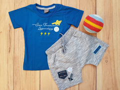 CONJUNTO INFANTIL MENINO CAMISETA SAN FRANCISCO + BERMUDA MOLETINHO MUNDI - comprar online