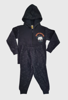 CONJUNTO INFANTIL MENINO JAKI MALHAS MANGA LONGA MOLETOM ADVENTURE PRETO - comprar online