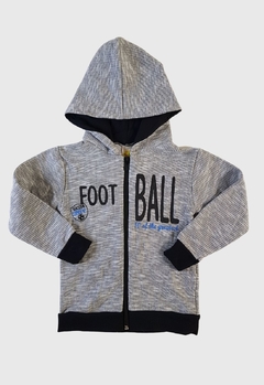 CONJUNTO INFANTIL MENINO JAKI MALHAS MANGA LONGA MOLETOM FOOT BALL CINZA - comprar online