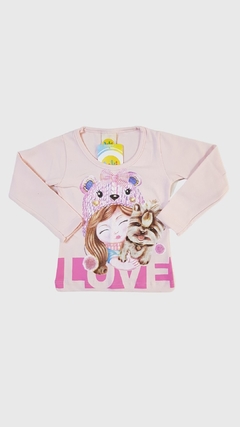 BLUSA INFANTIL MENINA JAKI MALHAS MANGA LONGA BONECA ROSÊ - Loja online - moda feminina e infantil - LOJA FLORBELLE