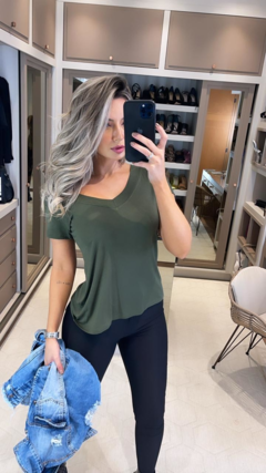 BLUSA FEMININA PODRINHA VERDE MILITAR - comprar online