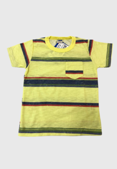 Imagem do CONJUNTO INFANTIL MENINO CAMISETA + SHORT ESTAMPA LISTRA MARLAN