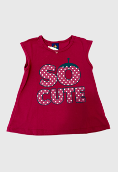 CONJUNTO INFANTIL MENINA BLUSA SÓ CUTE E BERMUDA COTON PIPA - comprar online