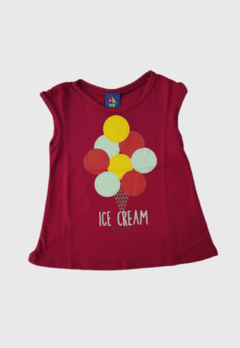 CONJUNTO INFANTIL MENINA BLUSA ICE CREAM E BERMUDA COTON PIPA nr 2 na internet