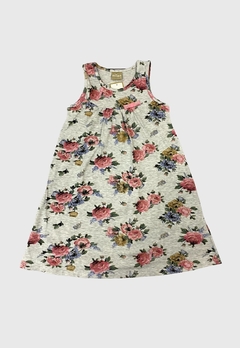 VESTIDO INFANTIL MENINA MILON VERÃO FLORIDO MESCLA - loja online