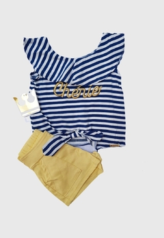 CONJUNTO INFANTIL MENINA COLORITTA BLUSA E SHORT CHERIE