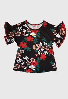 BLUSA INFANTIL MENINA NANAI VERÃO ESTAMPADO FLOR