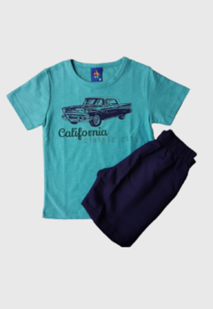 CONJUNTO INFANTIL MENINO CAMISETA CARRO CALIFORNIA+ BERMUDA VERÃO PIPA na internet