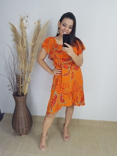 VESTIDO CIGANINHA ESTAMPADO LARANJA