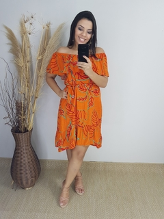 VESTIDO CIGANINHA ESTAMPADO LARANJA - comprar online