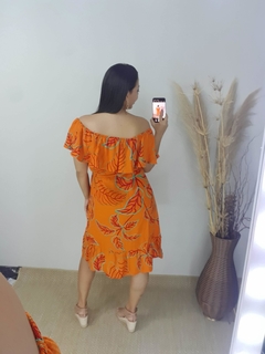 VESTIDO CIGANINHA ESTAMPADO LARANJA na internet