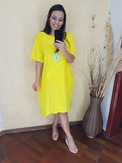 VESTIDO DESPOJADO AMARELO