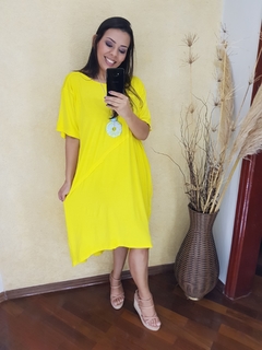 VESTIDO DESPOJADO AMARELO na internet