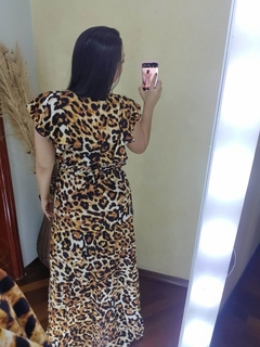 VESTIDO LONGO ESTAMPA ANIMAL PRINT na internet