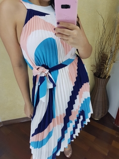 VESTIDO CURTO PLISSADO ESTAMPADO na internet