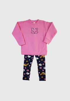 Conjunto Infantil Menina Jaki Manga Longa Inverno Fleece Soft Tamanho 01 02 03 na internet