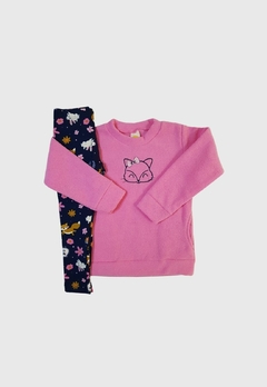 Conjunto Infantil Menina Jaki Manga Longa Inverno Fleece Soft Tamanho 01 02 03 - comprar online