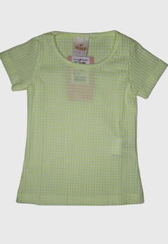 JARDINEIRA INFANTIL MENINA ALEKIDS E BLUSA NEON AMARELA