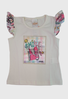 CONJUNTO INFANTIL MENINA ALEKIDS BLUSA E SHORT SAIA SMILE - comprar online