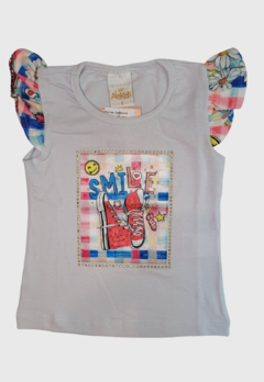 CONJUNTO INFANTIL MENINA ALEKIDS BLUSA E SHORT SAIA SMILE - comprar online