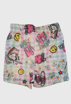 CONJUNTO INFANTIL MENINA ALEKIDS BLUSA E SHORT SAIA SMILE