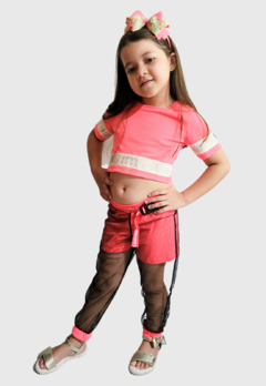 CONJUNTO INFANTIL MENINA MILLI E NINA BLUSA E CALÇA TULE NEON - Loja online - moda feminina e infantil - LOJA FLORBELLE