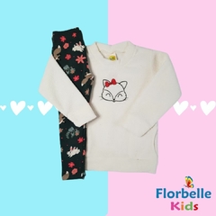 Conjunto Infantil Menina Jaki Manga Longa Inverno Fleece Soft Tamanho 01 02 03