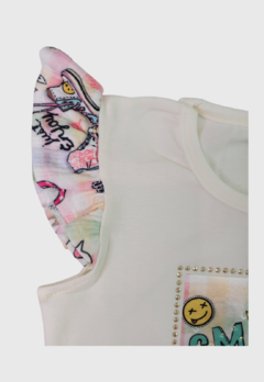 CONJUNTO INFANTIL MENINA ALEKIDS BLUSA E SHORT SAIA SMILE na internet