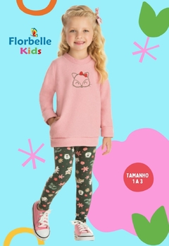 Conjunto Infantil Menina Jaki Manga Longa Inverno Fleece Soft Tamanho 01 02 03