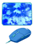 Mouse E Mousepad - Combo Vibes Mc200 Oex Azul 2400 Dpi Usb