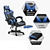 Sillón Gamer PRO Extreme Hunter Modelo SG01 PLUS Con Base Apoya Pies Azul/Negro en internet