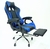 Sillón Gamer PRO Extreme Hunter Modelo SG01 PLUS Con Base Apoya Pies Azul/Negro