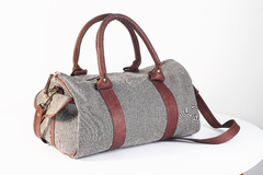 BOLSO BROOKLYN TELA + CUERO - VISON - comprar online