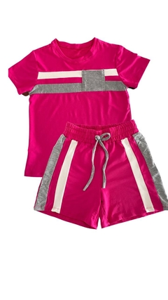 Conjunto Pink com listras