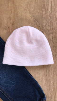 Gorro Magdalena Esposito - Santa Clara - reversible rosa/blanco