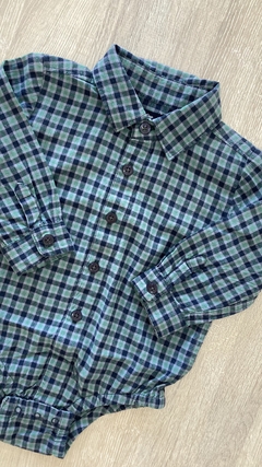 Body camisa Gap - Talle 12/18 meses - Cuadros - comprar online