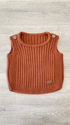 Chaleco Mini ánima - Talle 2 (4/8 meses) - ladrillo