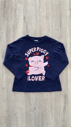 Remera Grisino - Talle 4/5 años - piggy