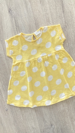 Vestido Mimo - Talle L (9/12 meses) - Amarillo lunares - comprar online