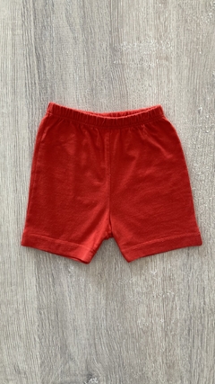 Short Grisino - Talle 3/6 meses - Rojo liso