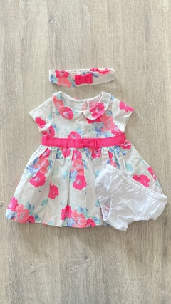 Vestido The Children´s Place - Talle 3/6m - bombi y vincha