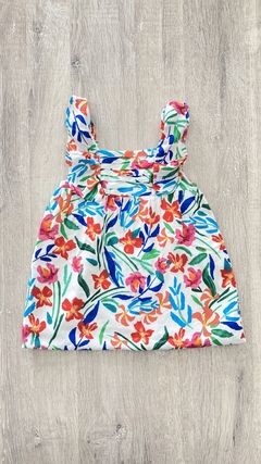 Vestido Zara - Talle 18/24 meses - Flores pintadas