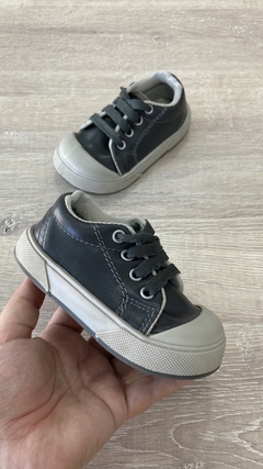 Zapatillas Mimo - NRO 21 - Cuero gris - Plantilla 13 cm.