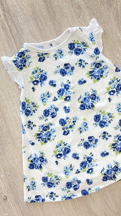 Vestido Body Cari - Talle 9 meses - Flores azul - comprar online